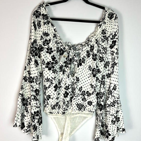 Free People One On One Date Bodysuit Tea Combo size small - Picture 7 of 13